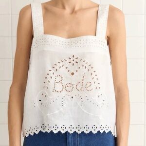 Bode Belvoir Tank.‎ 100% Linen $750. NWT Women’s, Top. Shirt. Pick Size